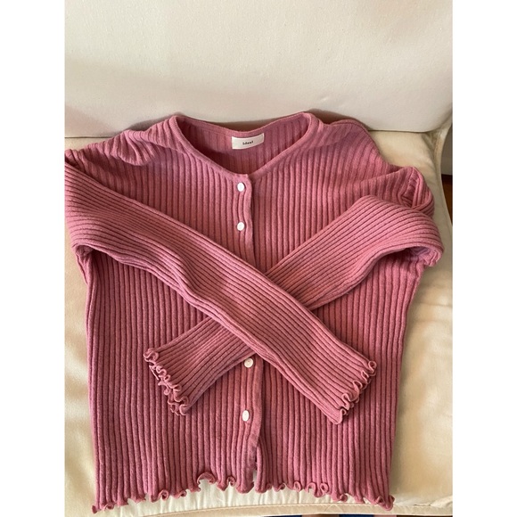 Pink Wool Cardigan - Picture 3 of 5